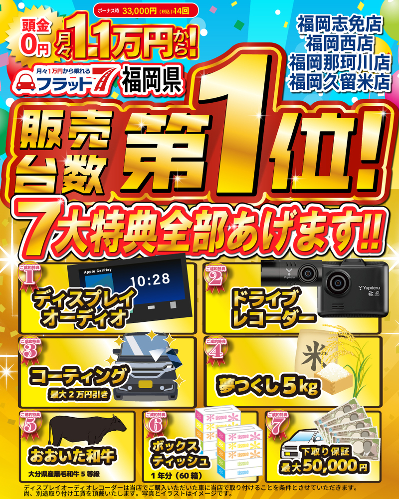 新車の軽自動車が月々1万円から｜フラット7｜株式会社 ジーワイ・オート